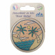 Wooden sticker "mer et palmier"