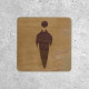 Original Wooden Men's Restroom Door Sign