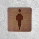 Original Wooden Men's Restroom Door Sign