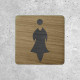 Original wooden women’s restroom door sign