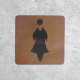 Original wooden women’s restroom door sign