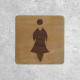 Original wooden women’s restroom door sign