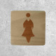 Original wooden women’s restroom door sign