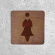 Original wooden women’s restroom door sign