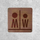 Wooden Door Sign WC Women & Men Design