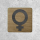 Women's Restroom Wooden Door Sign Icon