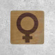 Women's Restroom Wooden Door Sign Icon