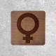 Women's Restroom Wooden Door Sign Icon