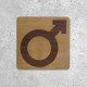 Men's Restroom Wooden Door Sign Icon