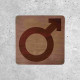 Men's Restroom Wooden Door Sign Icon