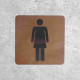 Classic Women's Restroom Wooden Door Sign