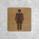 Classic Women's Restroom Wooden Door Sign