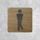 Humorous Wooden Men's Restroom Door Sign