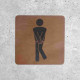 Humorous Wooden Men's Restroom Door Sign