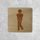 Humorous Wooden Men's Restroom Door Sign