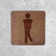 Humorous Wooden Men's Restroom Door Sign