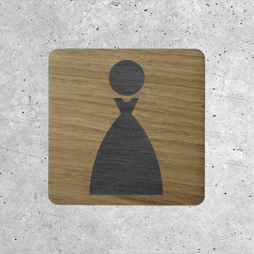 Women's Restroom Wooden Door Sign – Stylish Design