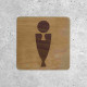 Men’s Restroom Wooden Door Sign Design