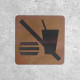 Wooden Wall Sign No Food Allowed