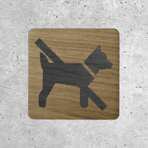 No Dogs Allowed Wooden Wall Sign