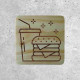 Wooden Fast Food Signage - Burger and Soda Icon