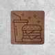 Wooden Fast Food Signage - Burger and Soda Icon