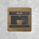 Wooden Coffee Machine Sign - Coffee Zone Indicator