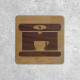 Wooden Coffee Machine Sign - Coffee Zone Indicator