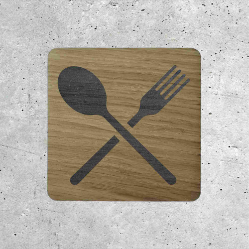 Wooden Restaurant Sign - Dining Area Indicator