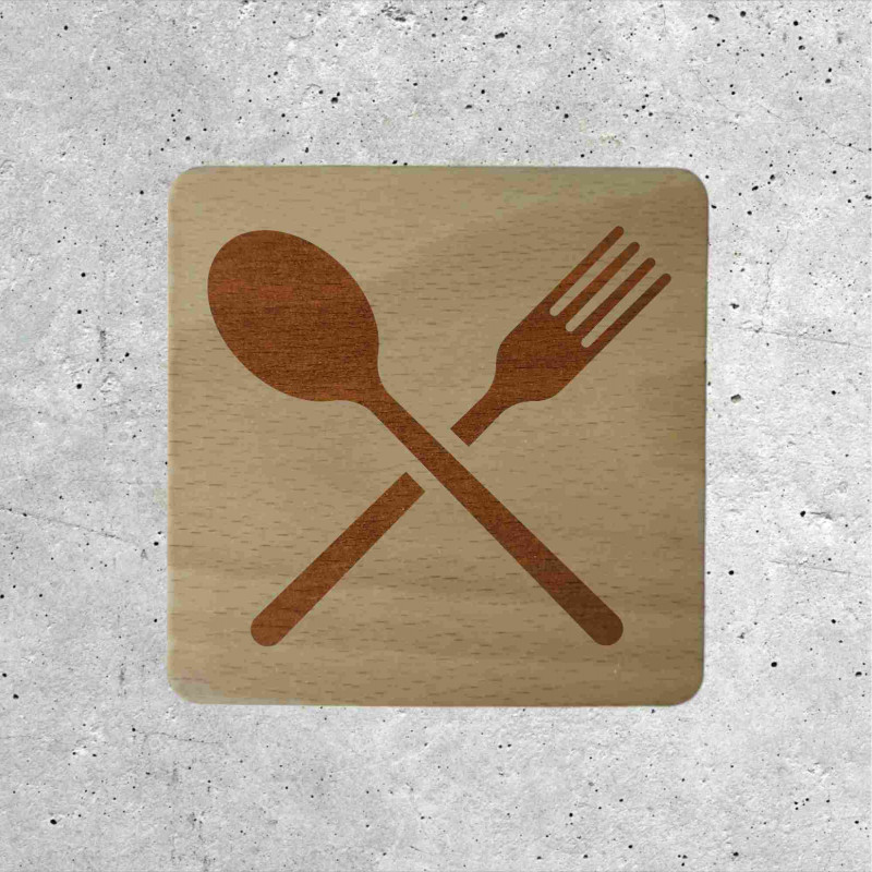 Wooden Restaurant Sign - Dining Area Indicator