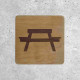 Wooden Picnic Area Sign - Dining Zone Indicator