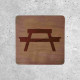 Wooden Picnic Area Sign - Dining Zone Indicator