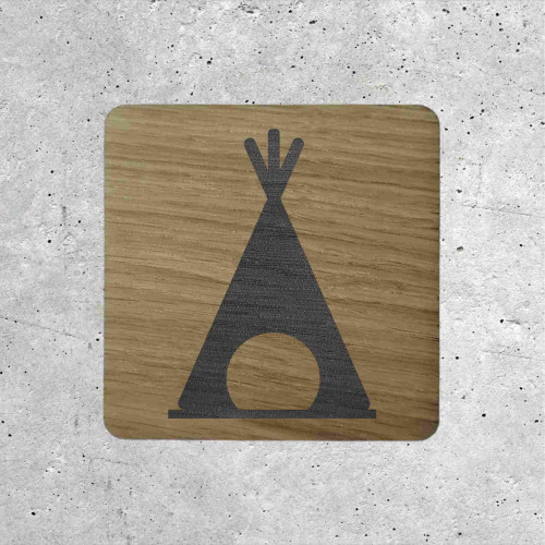 Wooden Camping Sign - Tent Area Indicator