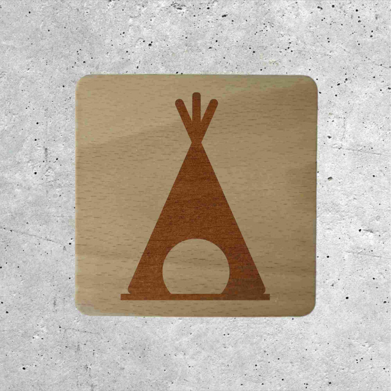 Wooden Camping Sign - Tent Area Indicator