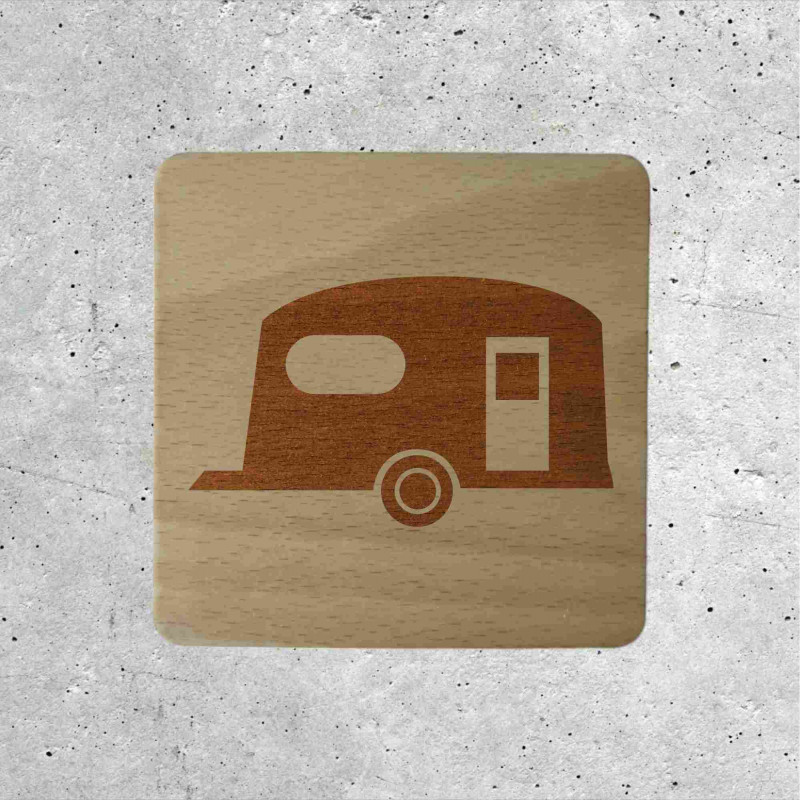 Wooden Campervan Sign - Caravan Zone Indicator