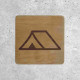 Camping Signage - Wooden Tent Sign