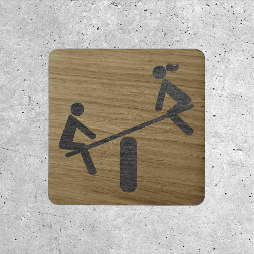 Wooden Play Area Sign - Swing Indicator