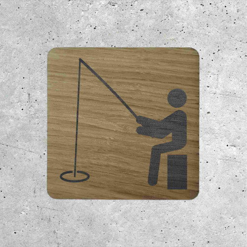Wooden Decorative Sign - Fishing Area Marker