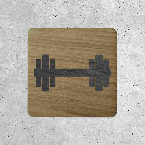 Wooden Fitness Sign - Gym Indicator