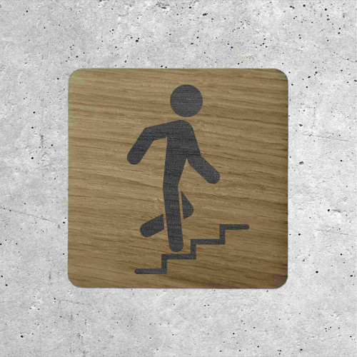 Wooden Stairway Access Sign - Climbing Signage