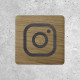 Wooden Sign - Instagram Social Media