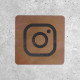 Wooden Sign - Instagram Social Media