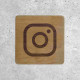 Wooden Sign - Instagram Social Media