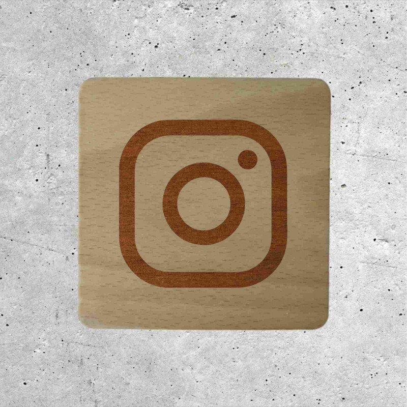 Plaque en Bois - Réseaux Sociaux Instagram