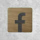 Wooden Plaque - Social Media Facebook