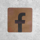 Wooden Plaque - Social Media Facebook