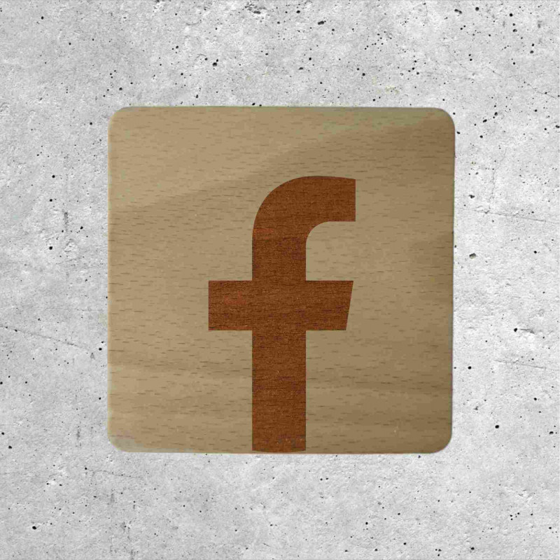 Wooden Plaque - Social Media Facebook