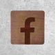 Wooden Plaque - Social Media Facebook