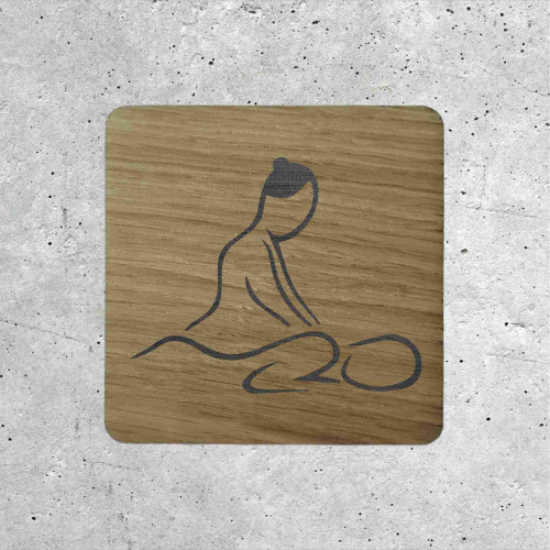 Wooden Signage - Massage Therapy Icon