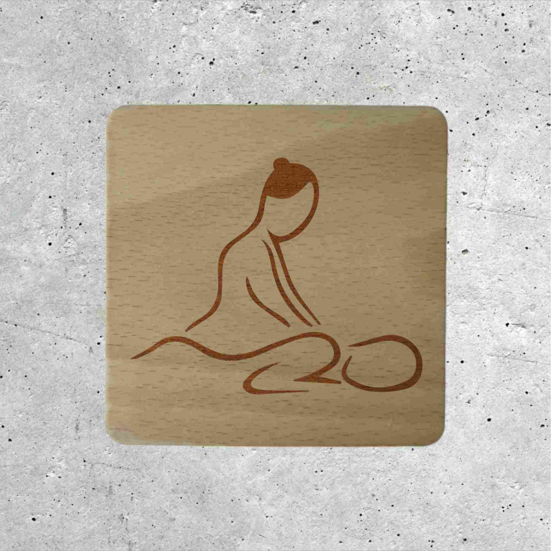 Wooden Signage - Massage Therapy Icon